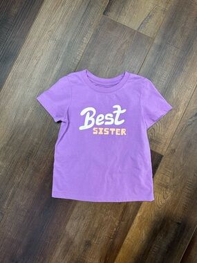 Cat & Jack Purple "Best Sister" Short Sleeve Tee